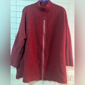 Altar’d State Zip Back Mock Neck Sweater